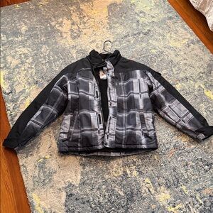 Zeroxposur Men’s Insulated Jacket Black Winter Coat L plaid